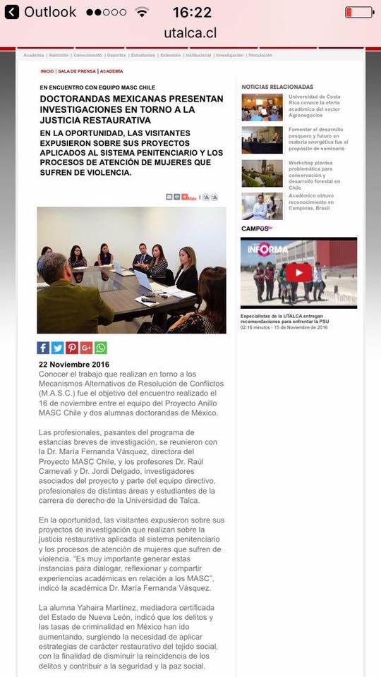 Proyecto de investigación “La Justicia Restaurativa dentro del Sistema Penitenciario Mexic