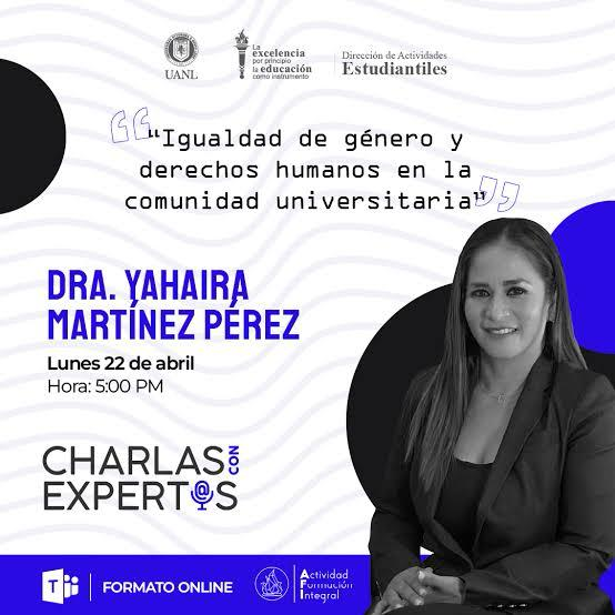 Ponencia “Igualdad de Género y Derechos Humanos en la comunidad Universitaria”, en el cicl