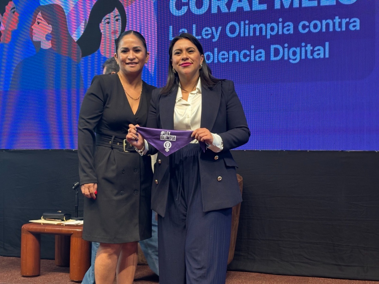 Encuentro con Olimpia Coral Melo, Ley Olimpia contra la violencia digital, Secretaría de I