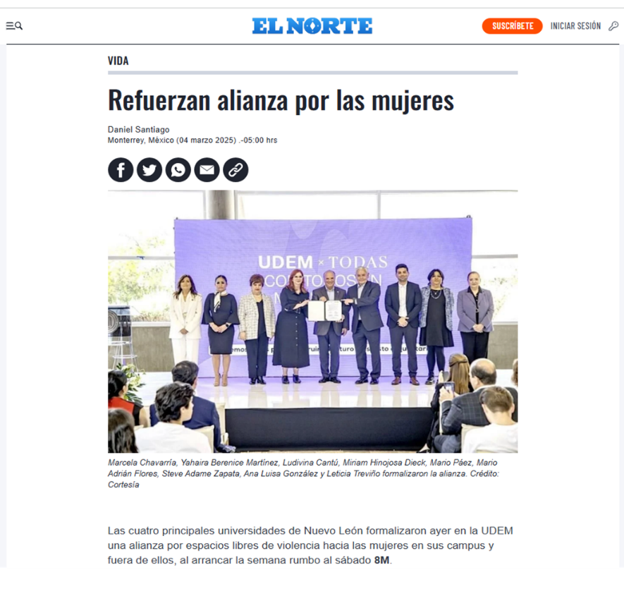 Presentación de los Acuerdos de la Alianza por la Equidad y contra la Violencia de Género,
